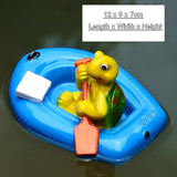 Creative Cute Floating Cartoon Tortoise Kayak Statue Outdoor Garden Pond Decorative Sculpture  Garden Fish Tank Decor Ornament