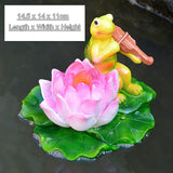 Creative Cute Floating Cartoon Tortoise Kayak Statue Outdoor Garden Pond Decorative Sculpture  Garden Fish Tank Decor Ornament