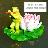 Creative Cute Floating Cartoon Tortoise Kayak Statue Outdoor Garden Pond Decorative Sculpture  Garden Fish Tank Decor Ornament