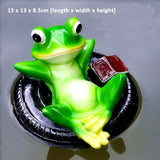 Creative Resin Floating Frogs Statue Outdoor Garden Pond Decorative Cute Frog Sculpture For Home Desk Garden Decor Ornament