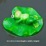 Creative Resin Floating Frogs Statue Outdoor Garden Pond Decorative Cute Frog Sculpture For Home Desk Garden Decor Ornament