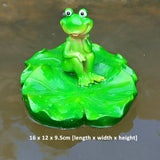 Creative Resin Floating Frogs Statue Outdoor Garden Pond Decorative Cute Frog Sculpture For Home Desk Garden Decor Ornament