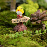 DIY Signpost Simulation Stop Sign Resin Craft Mini Garden Decoration Landscape Figurines Terrarium Miniatures Ornament