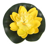 5PCS Artificial Lotus Water Lily Floating Flower Pond Tank Plant leaf Ornament 10cm Home Wedding Garden Pond Pool Decoration