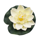5PCS Artificial Lotus Water Lily Floating Flower Pond Tank Plant leaf Ornament 10cm Home Wedding Garden Pond Pool Decoration