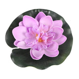 5PCS Artificial Lotus Water Lily Floating Flower Pond Tank Plant leaf Ornament 10cm Home Wedding Garden Pond Pool Decoration