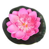 5PCS Artificial Lotus Water Lily Floating Flower Pond Tank Plant leaf Ornament 10cm Home Wedding Garden Pond Pool Decoration