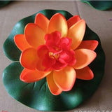 1 PCS Artificial Lotus Water Lily Floating Flower Pond Tank Plant Ornament 10cm Home Garden Pond Decoration