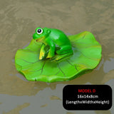 Creative Resin Floating Frogs Statue Outdoor Garden Pond Decorative Cute Frog Sculpture For Home Desk Garden Decor Ornament
