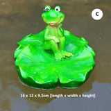 Cute Resin Pond Floating Frogs Statue Outdoor Garden Decorative Water Frog Sculpture For Home Garden Park Decor Ornament