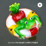 Cute Resin Pond Floating Frogs Statue Outdoor Garden Decorative Water Frog Sculpture For Home Garden Park Decor Ornament
