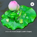 Cute Resin Pond Floating Frogs Statue Outdoor Garden Decorative Water Frog Sculpture For Home Garden Park Decor Ornament