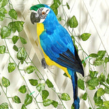 25/35cm Handmade Simulation Parrot Creative Feather Lawn Figurine Ornament Animal Bird Garden Bird Prop Decoration