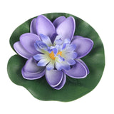 5PCS 10cm Artificial Lotus Water Lily Floating Flower Pond Tank Plant Ornament Home Garden Pond Decoration